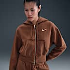 Nike Sportswear Phoenix Fleece Women's Loose Full-Zip Cropped Hoodie