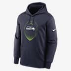 Seattle Seahawks Icon Men’s Nike Therma NFL Pullover Hoodie - Navy