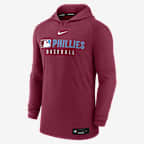 Sudadera con gorro sin cierre Nike Dri-FIT de la MLB para hombre Philadelphia Phillies Authentic Collection