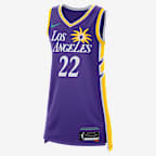 Jersey Nike Dri-FIT de la WNBA Victory Los Angeles Sparks Explorer Edition - Morado campo/Amarillo