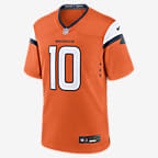 Bo Nix Denver Broncos Men's Nike NFL Game Football Jersey - Orange