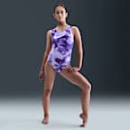 Leotardo con espalda deportiva Nike Petal Clouds Nike Gymnastics