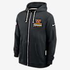 Washington Commanders Utility Player Sideline Men's Nike Dri-FIT NFL Full-Zip Hoodie - Black