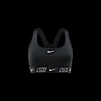 Playera bikini de espalda deportiva para mujer Nike Swim Fusion Logo Tape