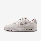 Nike Air Max 90 Premium Men's Shoes - Phantom/Light Bone/Burgundy Crush/Phantom
