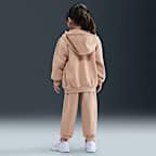 Conjunto de dos piezas de sudadera con gorro para niños talla pequeña Nike Full-Zip Club Set