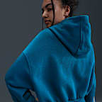 Sudadera con gorro de corte cuadrado para niña talla grande Nike Sportswear Club Fleece