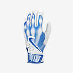 Nike Alpha Elite Baseball Batting Gloves (1 Pair) - White