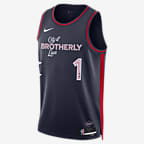 James Harden Philadelphia 76ers City Edition 2023/24 Nike Dri-FIT NBA Swingman-drakt til herre - College Navy