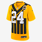 Jersey Nike de la NFL Game para hombre Joey Porter Jr. Pittsburgh Steelers - Oro