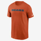 Playera Nike de la NFL para hombre Chicago Bears Primetime Wordmark Essential - Naranja