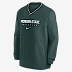Michigan State Spartans Sideline Rompevientos de manga larga universitario Nike para hombre