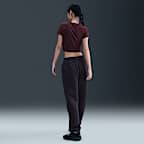 Pantalon en jacquard oversize à taille haute Nike Sportswear Phoenix Fleece pour femme