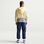 Sudadera con gorro Nike Sportswear oversized cropped Henley de tejido Fleece para mujer Phoenix