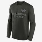 New York Jets Rivalries Collection Sideline Legend Small Logo Men's Nike Dri-FIT NFL Long-Sleeve T-Shirt - Green