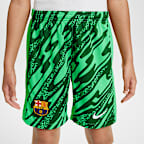 Calções de futebol de réplica Nike Dri-FIT do equipamento de guarda-redes Stadium FC Barcelona 2024/25 Júnior