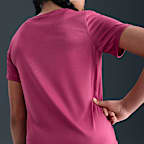 Nike One Fitted Big Kids' (Girls') Dri-FIT Short-Sleeve Top