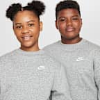 Sudadera sin cierre para niños talla grande (talla amplia) Nike Sportswear Club Fleece