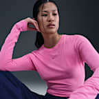 Playera de manga larga slim cropped para mujer Nike Sportswear Chill Knit