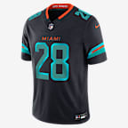 De’Von Achane Miami Dolphins Rivalries Collection Men's Nike Dri-FIT NFL Limited Jersey - Navy