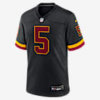 Jersey Nike de la NFL Game para hombre Luke McCaffrey Washington Commanders - Negro