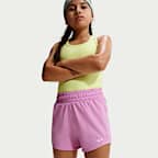Nike One Big Kids' (Girls') Dri-FIT High-Waisted Woven Training Shorts
