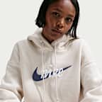 Dámská volná mikina Nike Sportswear Phoenix Fleece s logem a kapucí