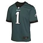 Jersey de fútbol americano Nike Dri-FIT de la NFL para niños talla grande Jalen Hurts Philadelphia Eagles - Verde