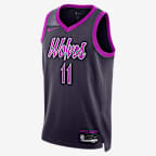 Naz Reid Minnesota Timberwolves City Edition Men's Nike NBA Swingman Jersey - Purple Dynasty