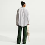 Nike Sportswear Chill Poplin Women's Oversized Woven Long-Sleeve Striped Top