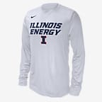 Illinois Men's Nike College Long-Sleeve T-Shirt - White