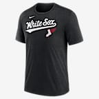 Playera Nike de la MLB para hombre Chicago White Sox City Connect - Negro jaspeado