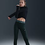 Nike Pro Big Kids' (Girls') Dri-FIT Leggings with Shine Accents