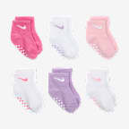 Nike Baby (12-24) Pop Colour Ankle Gripper Socks (6 Pairs)