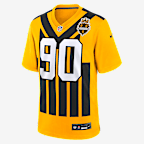   Jersey Nike de la NFL Game para hombre T.J. Watt Pittsburgh Steelers - Oro