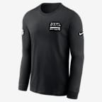 Playera de manga larga Nike Dri-FIT de la NFL para hombre Atlanta Falcons Sideline Team Issue - Negro