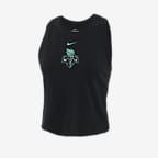 New York Liberty Women's Nike WNBA Cropped Tank Top - Black