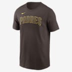 San Diego Padres Fuse Wordmark Men's Nike MLB T-Shirt - Brown