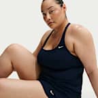 Tankini de cuello cuadrado para mujer (talla grande) Nike Swim Effortless Essential