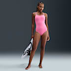 Traje de baño de una sola pieza con espalda deportiva para mujer Nike Swim HydraStrong Essential