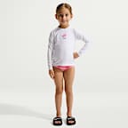 나이키 스윔 하이드로가드 리틀키즈(여아) 드라이 핏 UV 긴팔 탑