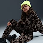 Pants holgados estampados para niña talla grande Nike Sportswear Club Fleece