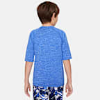 Playera de manga corta Dri-FIT UV para niños talla grande Nike Swim Hydroguard Essential