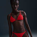 Nike Swim Women's Terry Texture Tie String Bikini Bottom