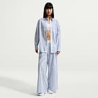 Nike Sportswear Chill Poplin Women's Oversized Woven Long-Sleeve Striped Top