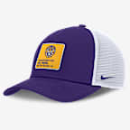 LSU On-Field Rise Engineered Men's Nike College Trucker Adjustable Hat - Purple