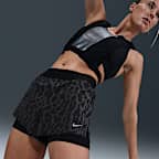Nike Swift Women's Dri-FIT Mid-Rise 2-in-1 Printed Running Shorts