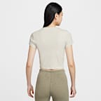 ナイキ スポーツウェア チル ニット ウィメンズ クロップド Tシャツ