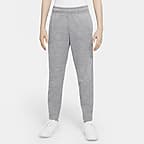 Nike Therma-FIT Big Kids' (Boys') Graphic Tapered Training Pants - Smoke Grey/Heather/Pure