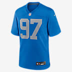 Aidan Hutchinson Detroit Lions Men's Nike NFL Game Football Jersey - Blue